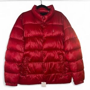 NWT Calvin Klein Red Water Resistant Puffer Jacket $225